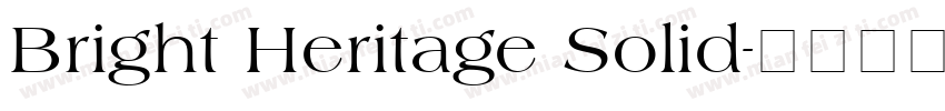 Bright Heritage Solid字体转换